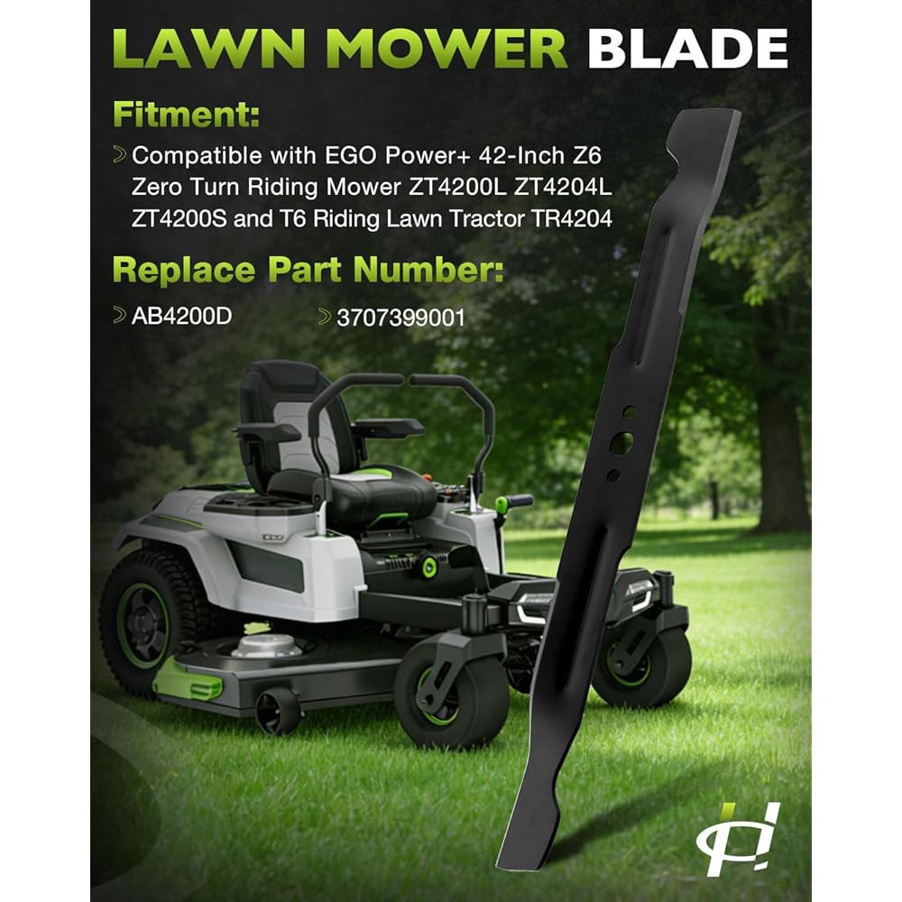 HQPASFY AB4200D 잔디깎이 블레이드 2개 세트, 기계와 블레이드, Power 멀치 EGO 106.7cm(42인치) 53.3cm(21인치) 호환 ZT4204L 잔디 턴 - 상세 이미지 2