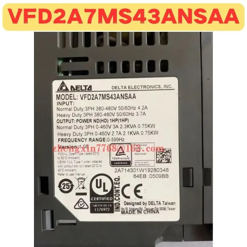 리퍼 주파수 변환기 정상 기능 완료 VFD2A7MS43ANSAA