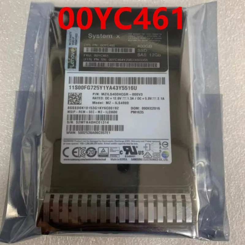 Lenovo호환 X3650M5 X6 솔리드 스테이트 드라이브 400GB 2.5 인치 SSD SAS 00YC461 00YC460 00YC464 신