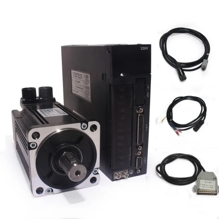 220V 1KW 1000W 2500RPM 4N.M. 단상 AC 서보모터 영구 자석 드라이버 AASD-20A 130ST-M04025