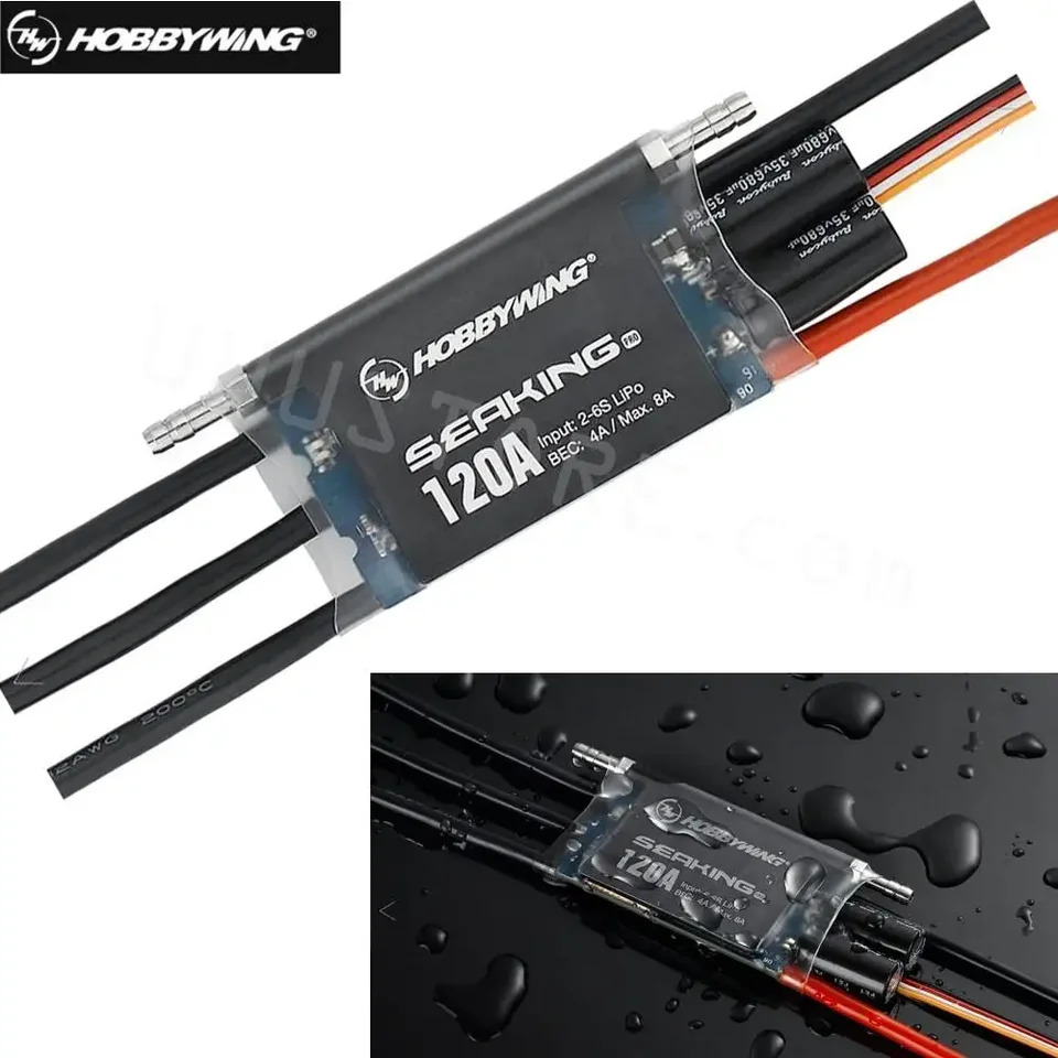 Hobbywing Saeking Pro 방수 브러시리스 속도 컨트롤러 ESC RC 보트 SeaKing-120A 프로 프로페셔널 에디션 120A