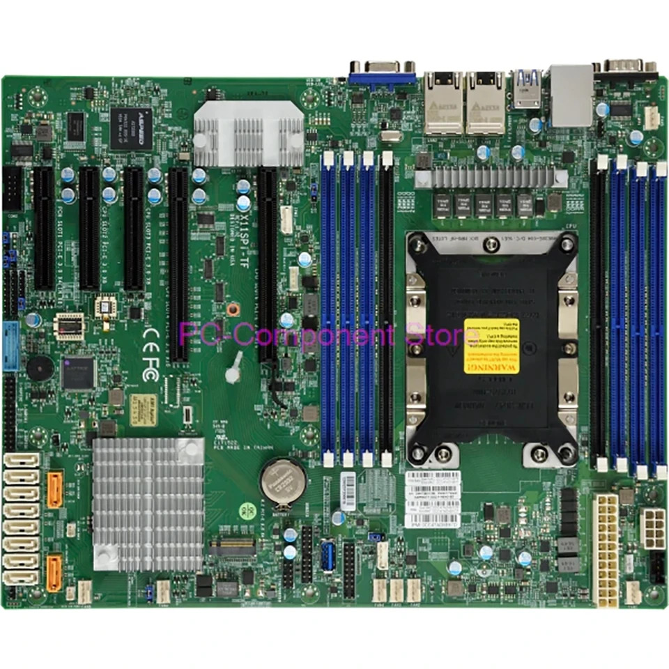 Supermicro 단일 채널 서버 마더보드듀얼 10G 이더넷 포트 C622 칩 M.2 IPMI LGA3647 X11SPi-TF
