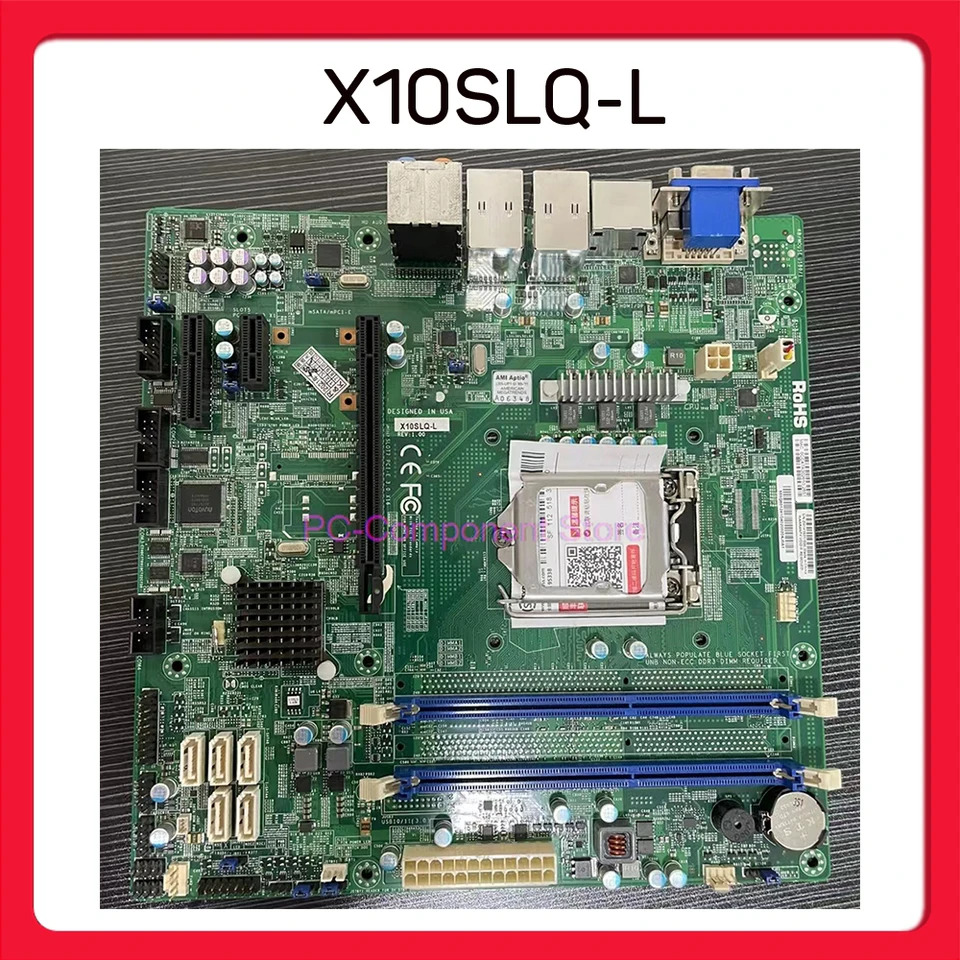 Supermicro 임베디드 데스크탑 마더보드 대코어 i7/i5/i3 16GB 비ECC LGA1150 DDR3 X10SLQ-L