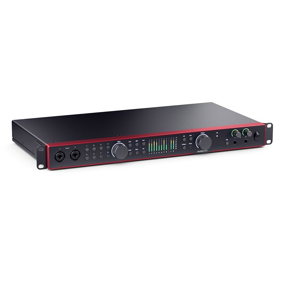 Focusrite Scarlett 18i20 4세대 USB 오디오 인터페이스, 멀티트랙 녹음, 음악 제작 및 팟캐스트 u2014 고충실도, 스튜디오 품질 녹음 녹음에 필요한 모든 - 상품 이미지