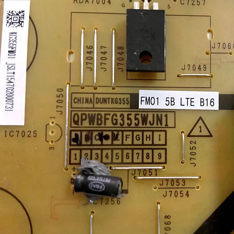 샤프 TV LCD-40SX160A 전원공급장치 보드 QPWBFG355WJN1 DUNTKG355