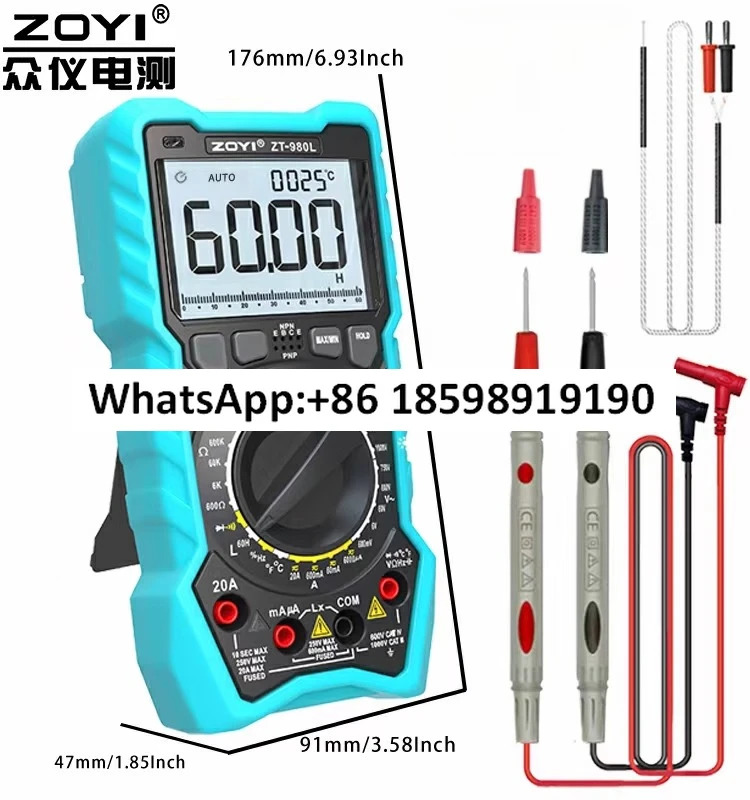 ZT-980L 멀티미터 커패시터 삼극관 고정밀 화상 방지 특수 미터