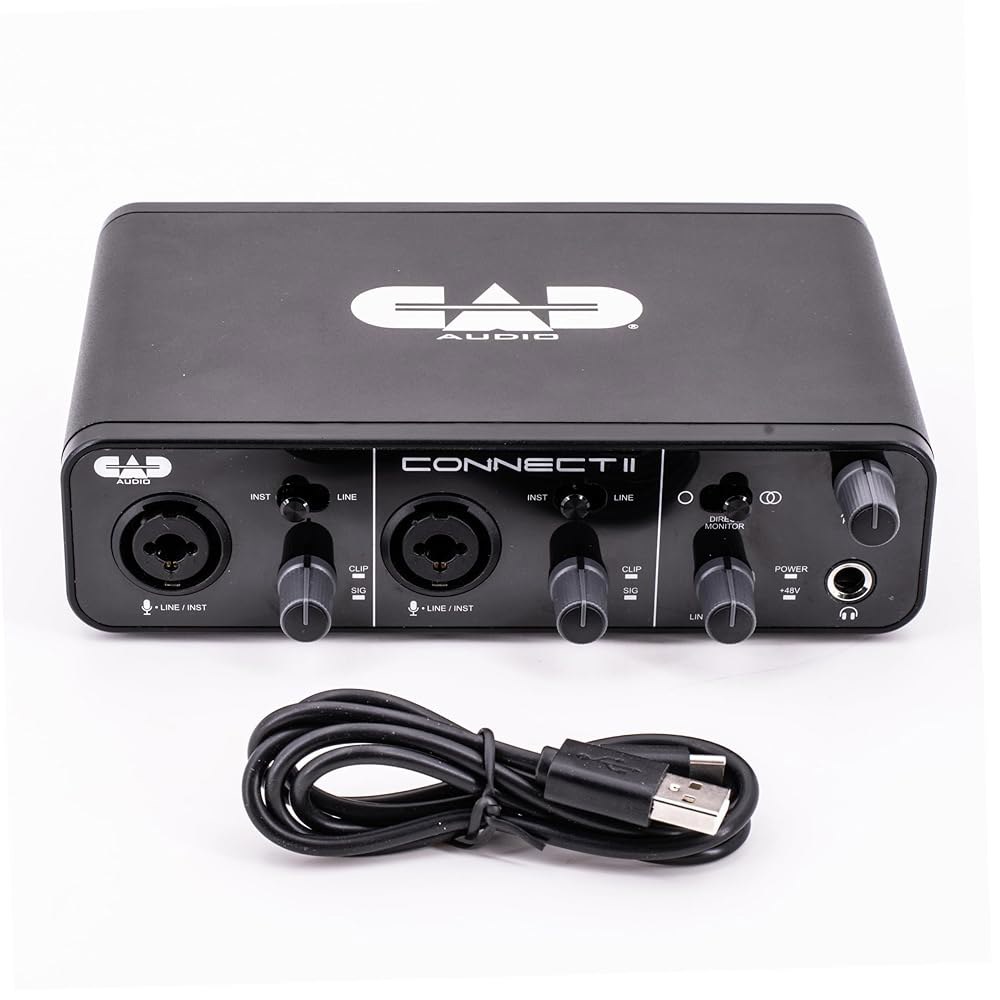 CAD 오디오 CX2 2x2 USB 인터페이스 u2013 24비트 /96kHz, 듀얼 XLR 콤보 입력, 팬텀 전원 - 상세 이미지 2