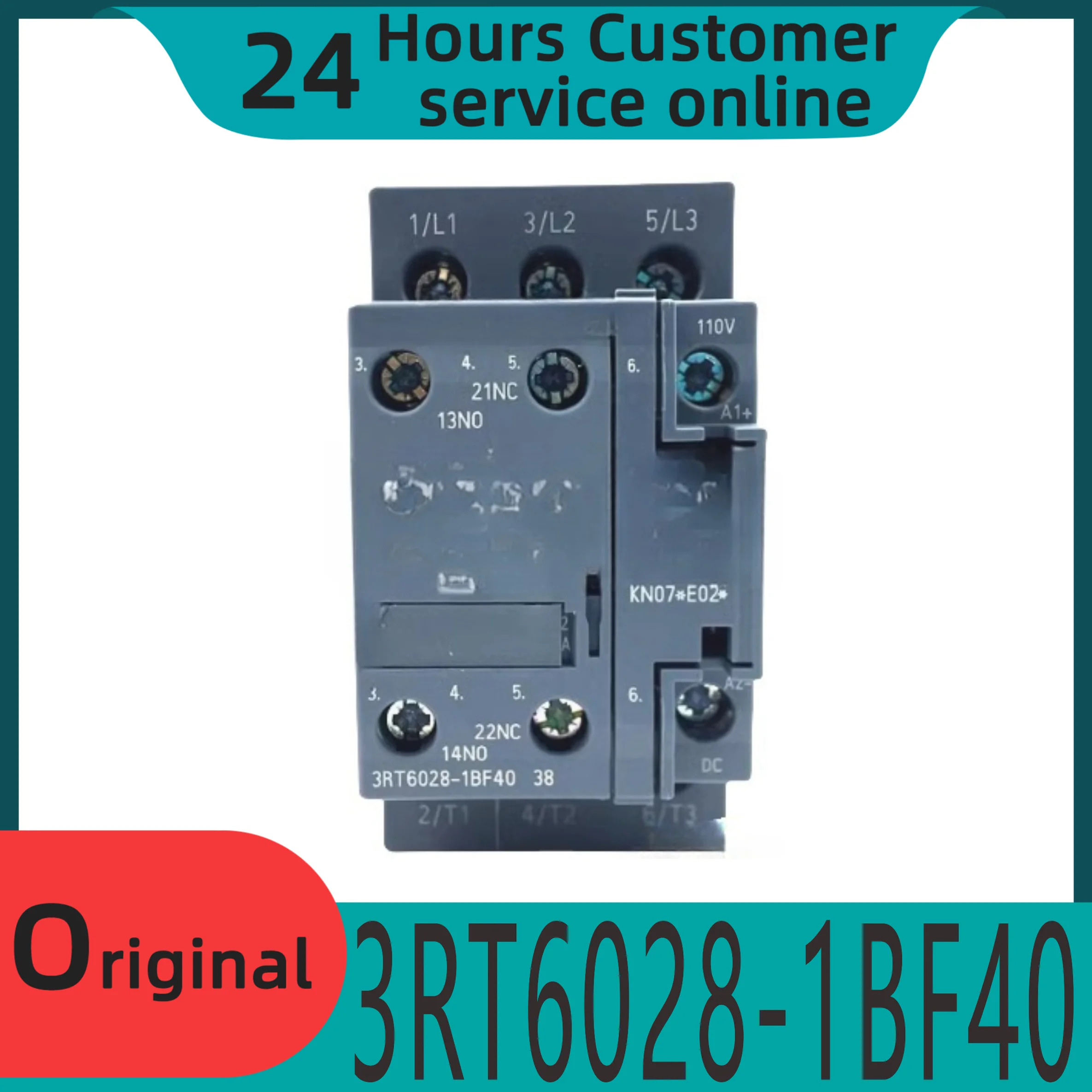 오리지널 DC 접촉기 3RT6028-1BF40 DC110V38A 엘리베이터 특정 브레이크
