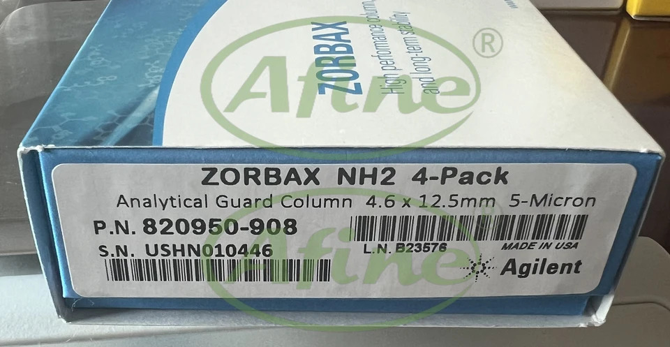AFINE Agilent ZORBAX 가드 카트리지820950-908 4.6x12.5mm 5 미크론 400 바 NH2