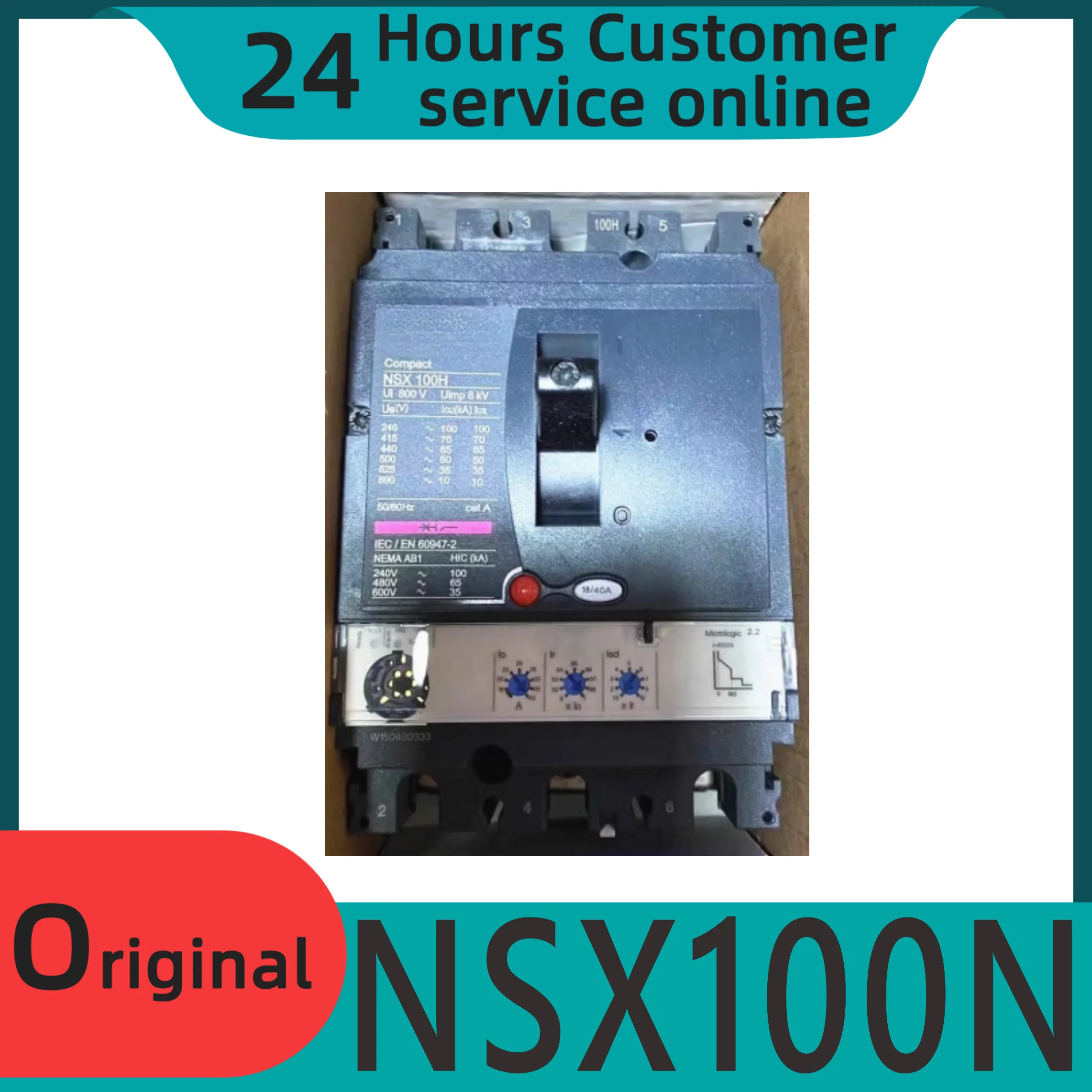원본 NSX100N MIC2.2 3P 100A 전성형 케이스 회로차단기 LV 429795