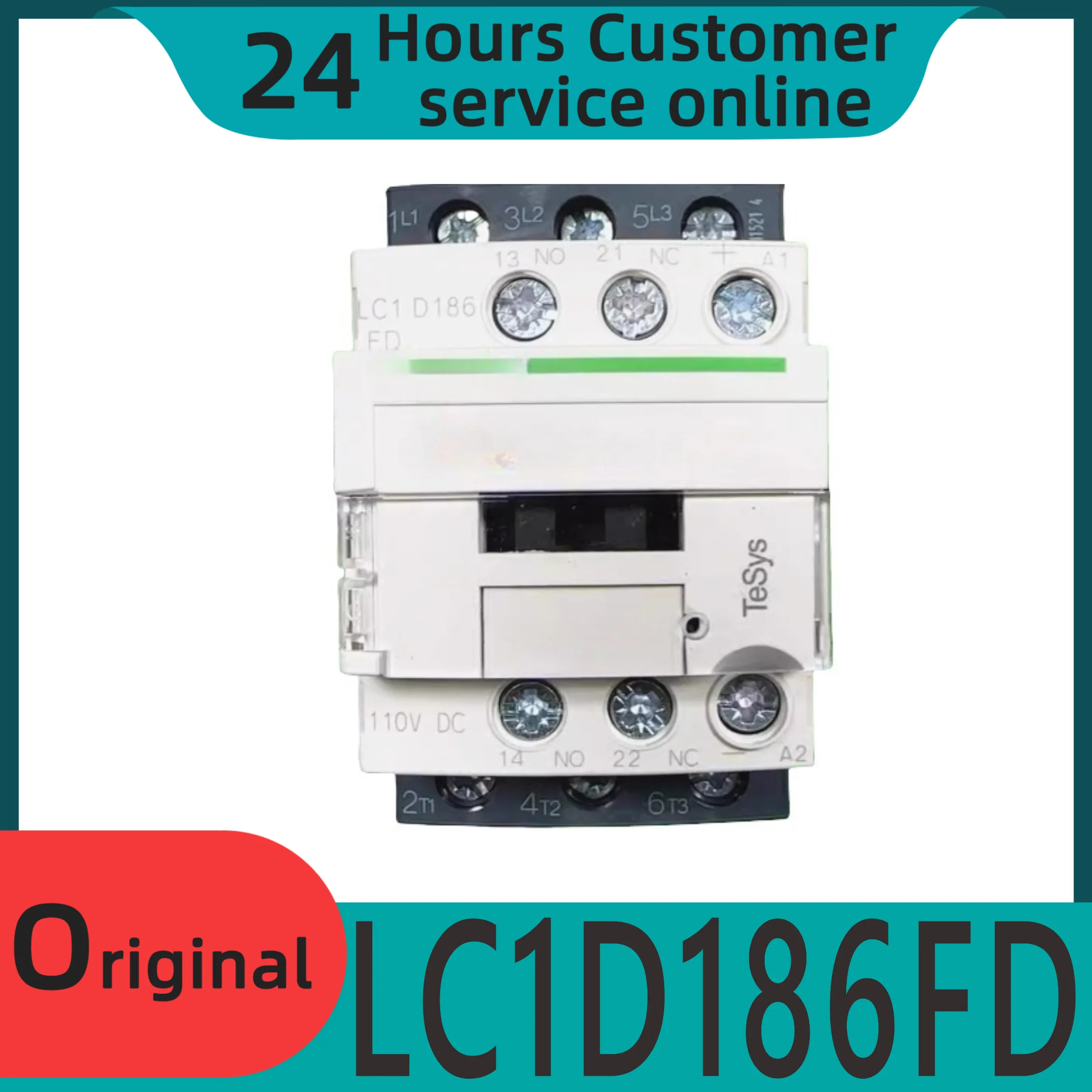 원본 LC1D186FD 3극 접촉기 18A 110VDC