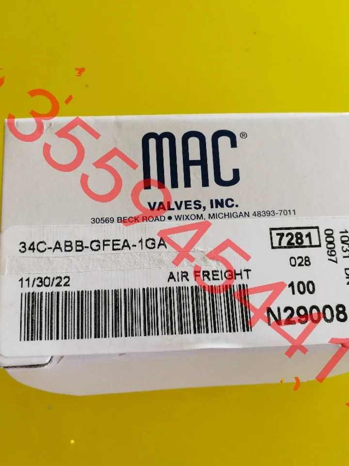 미국 MAC 솔레노이드 밸브 납품 34C-ABB-GFEA-1GA 7281