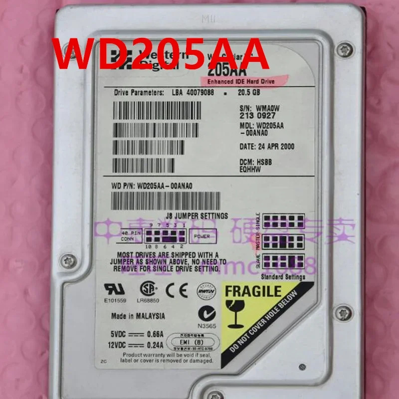 WD 15.3GB 20.5GB IDE 3.5 5400RPM 2MB 데스크탑 하드 드라이브 리퍼 WD153AA 153AA WD205AA 205AA