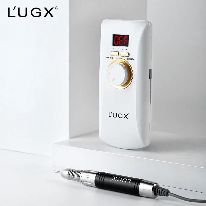 LUGX 휴대충전식 프로 네일 드릴 머신 아크릴 장비30000rpm