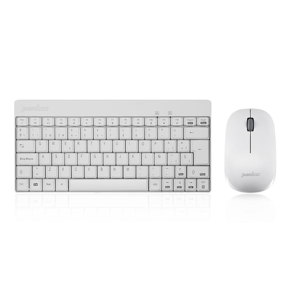 Perixx PERIDUO-712WES 미니 팩 de Teclado 에스파뇰 콤보 블랑코 쿼티 Rat n 컬러 y - Inal mbrico Wired Black - 상품 이미지