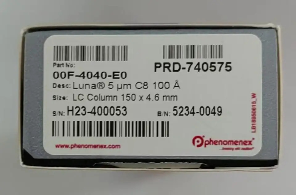AFINE Phenomenex 크빈티지토그래피 컬럼 LC Luna 5u C8 150x4.6mm 00F-4040-E0