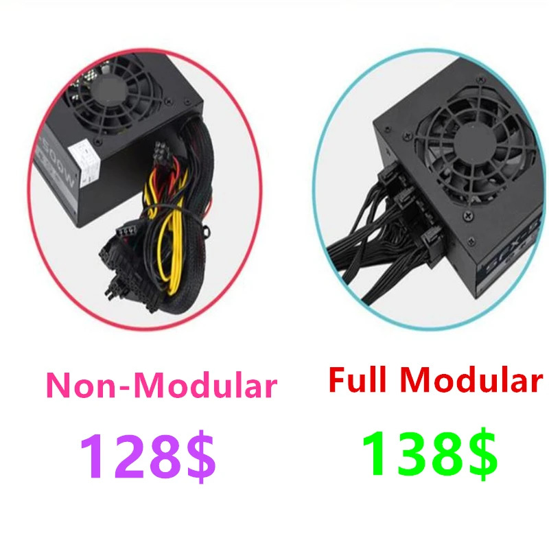 메탈피쉬 ITX SFXPSU 500W 피크 600W 전원공급장치 SFX-500W 신