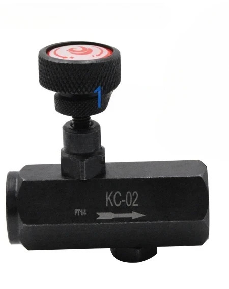 5개 KC 유량 제어 밸브 유압 일방향 스로틀 KC-02 KC-03 KC-04 06 오일 압력 파이프 조절