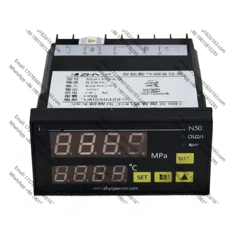 ZHYQ PT124G123T 50Mpa-1/220UNF 152/4603.3V/V60.5%K 용융 압력센서 6 핀압력 온도 표시기 N50 포함