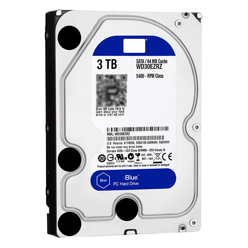 데스크탑 하드 드라이브 WD30EZRZ내장 WD Blue 3TB 3.5 SATA 6 Gb/s 64MB 5400RPM새 원본 HDD