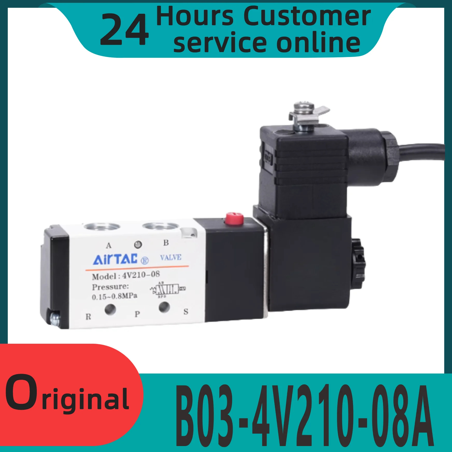 오리지널 솔레노이드 밸브 B03-4V210-08A B03-4V210-08B B03-4V310-10A B03-4V310-10B B03-4V410-15A B03-4V410-15B 신