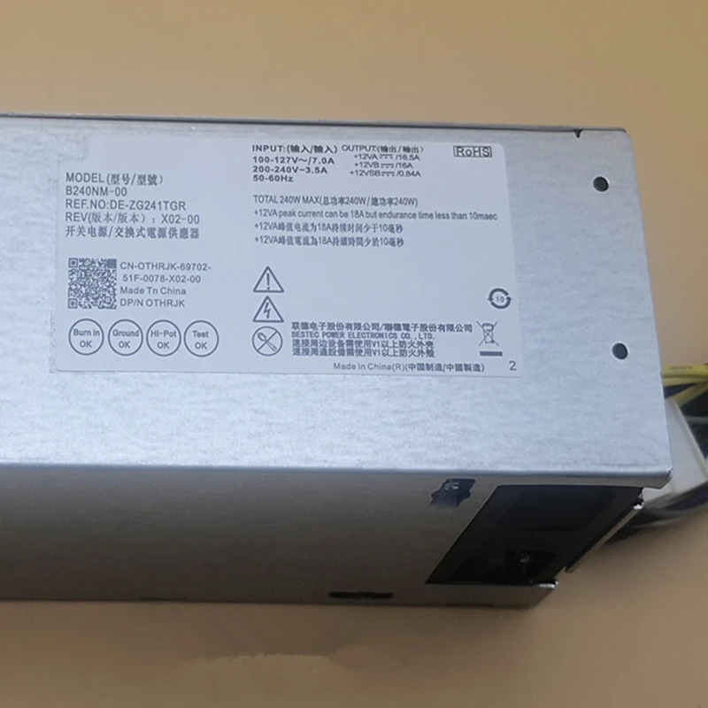 오리지널 전원공급장치 Dell 7040 3650 3040 3655 240W H240EM-00 HU240AS-02 D240EM-00 0DHVJN H240AM-02 AC240AM-