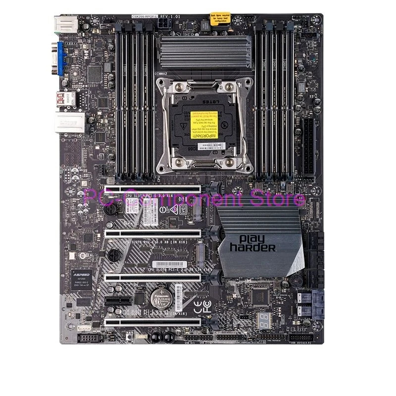 슈퍼마이크로 서버 마더보드 코어 x 4 웨이 GPU 딥 러닝 C9X299-RPGF-L X299 LGA2066 지지대