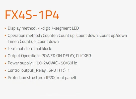 FX4S1P4 또는 FX4S1P2 오토닉스 오리지널 타이머 카운터