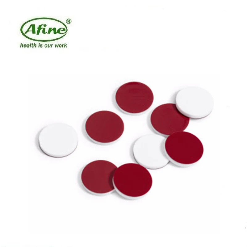 AFINE Agilent 5183-4460 레드 PTFE/화이트 실리콘 셉타 12 mm 13-425 캡 4 mL 바이알 100/pk