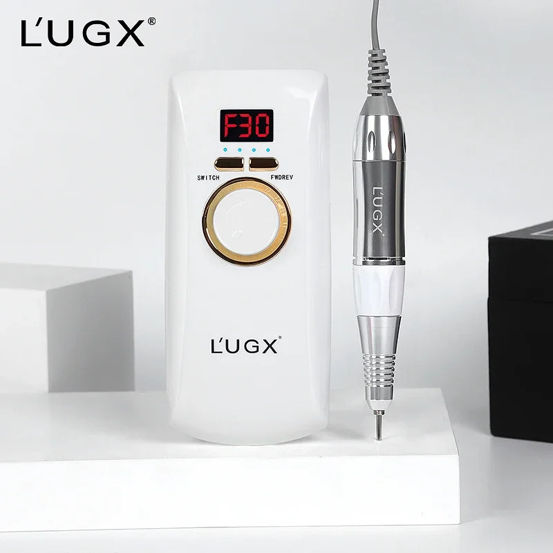 LUGX 601 30000 rpm 네일 장비 프로 아크릴 무선 충전식 전기 휴대기계 드릴