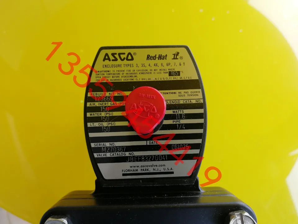 미국 ASCO 솔레노이드 밸브 JBEF8327G041 포장 238714-006-D M270367
