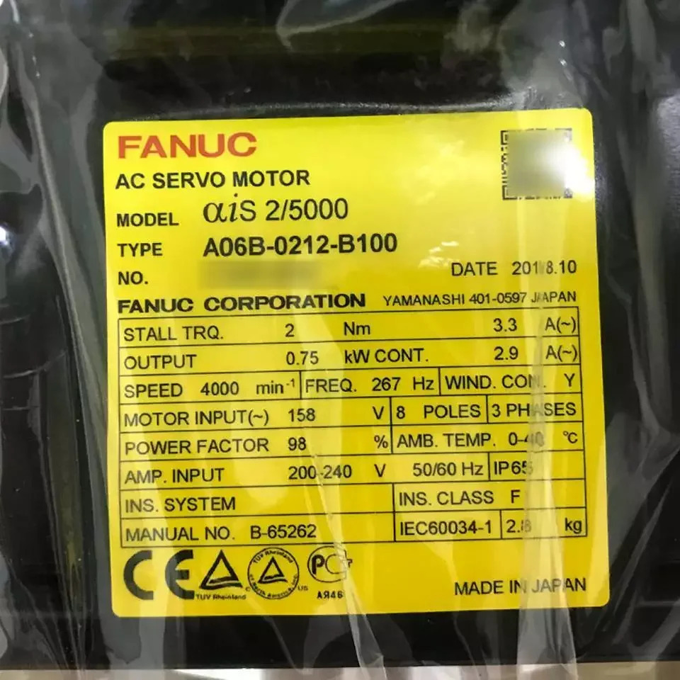 A06B-0212-B100 Fanuc AC 서보모터 12개월 A06B0212B100