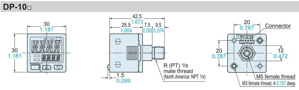 DP101A DP102A 우수가시성을 갖춘 오리지널 디지털 정확압력 진공 센서