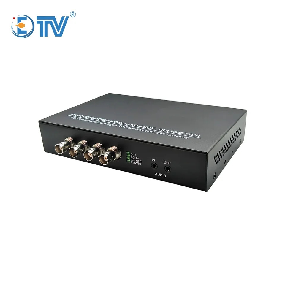 네트워크 데이터 오디오 인터페이스 ETV 4ch HD SDI 광섬유 확장기