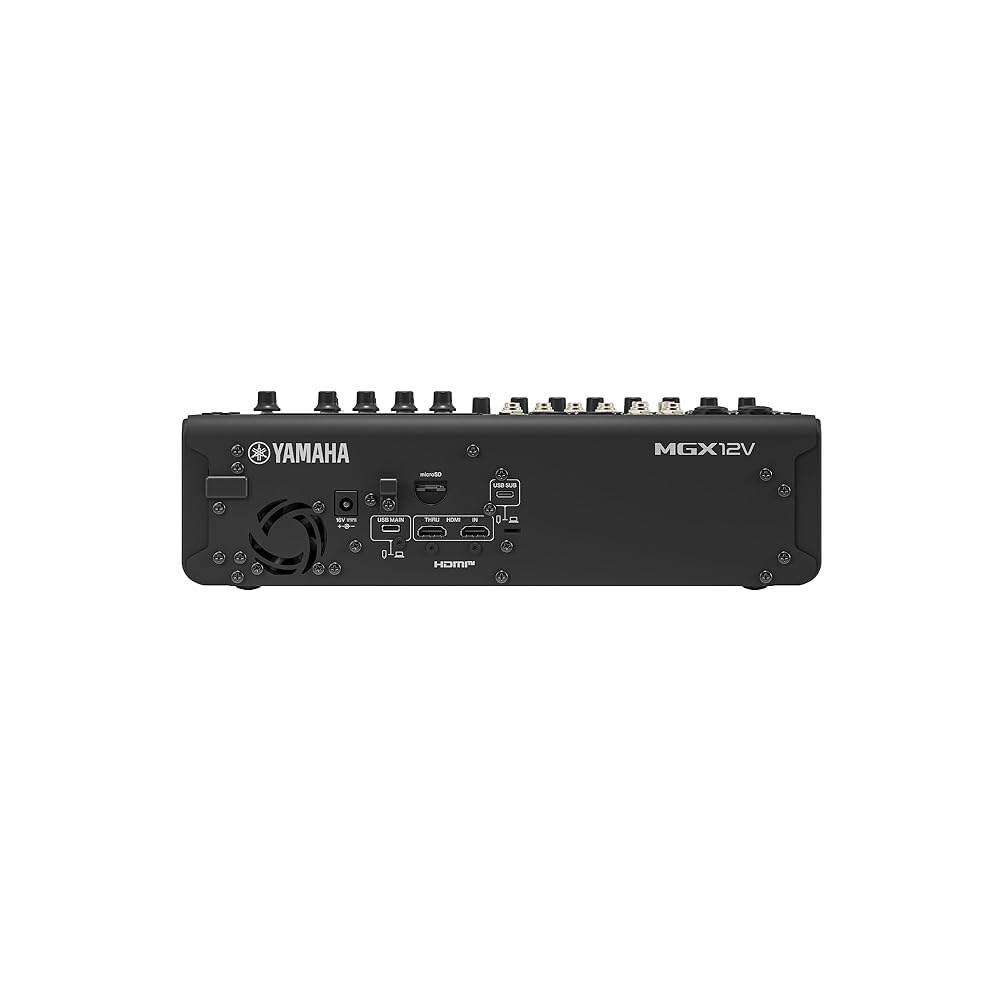 야마하 MGX12V 18ch 디지털 믹싱 콘솔, 듀얼 USB-C 오디오/비디오 인터페이스, 큐베이스 Al, 웨이브랩 캐스트 LE, 베이직 FX 스위트 및 스타인버그 플러스 소프트웨 - 상세 이미지 2