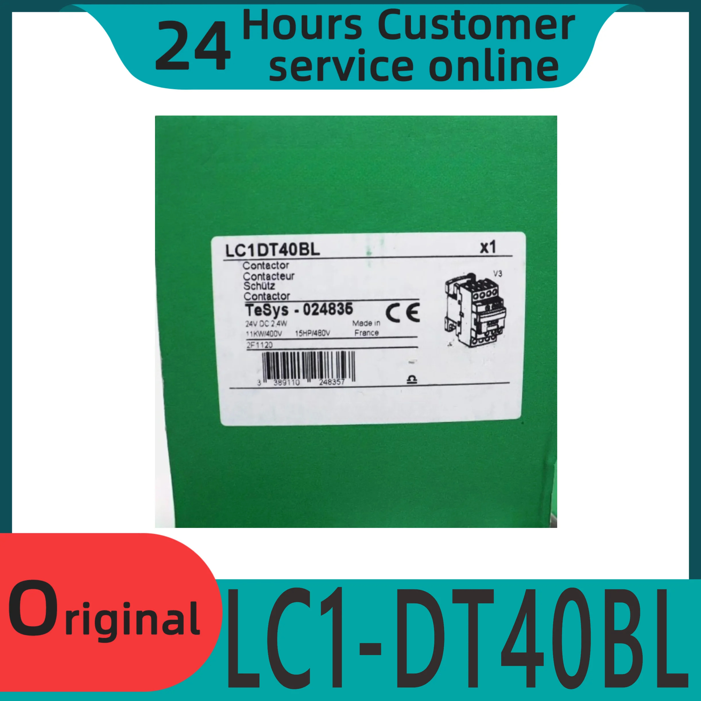 원본 LC1-DT40BL DC 접촉기 LC1DT40BL 40A DC24V