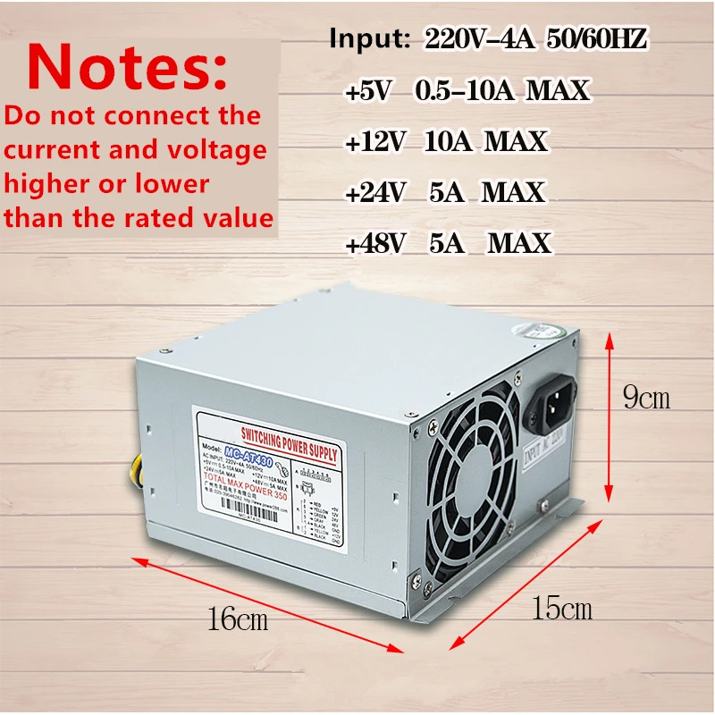 Mingchao오리지널 인형 기계 PSU 전원공급장치 MCAT430 AC220V 350W 신