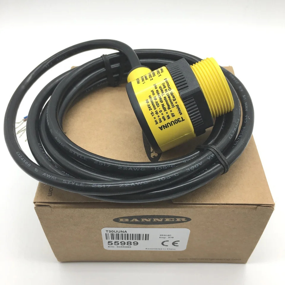55989 초음파 센서 감지 범위 150 mm 1000mm 배너 npn T30UUNA 30 스레드 헤드 포함