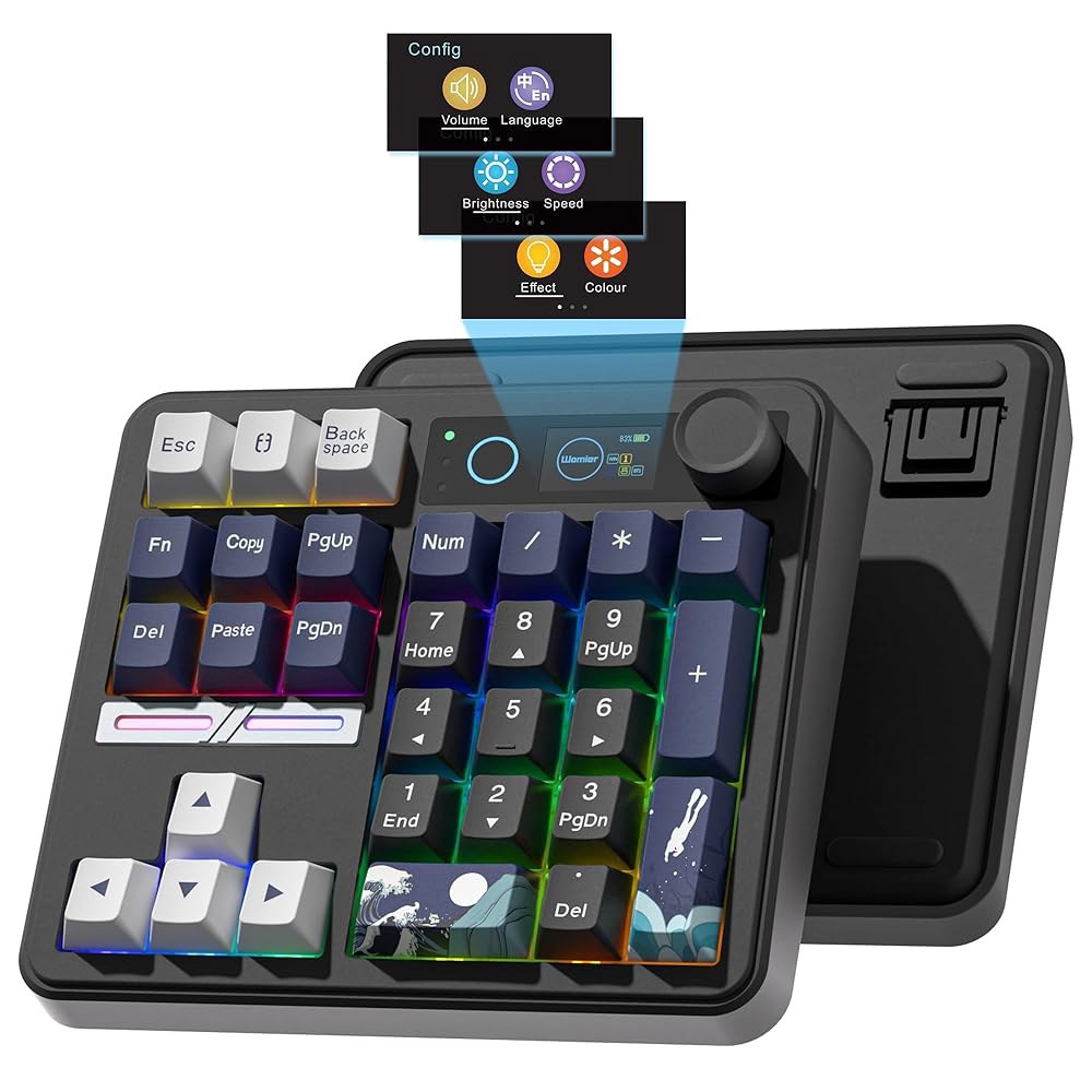 Womier SK30 Mechanical Numpad, Mini Keyboard keypad Macro Mac Wireless Pad Bluetooth/2.4G/USB-C Wind - 상품 이미지