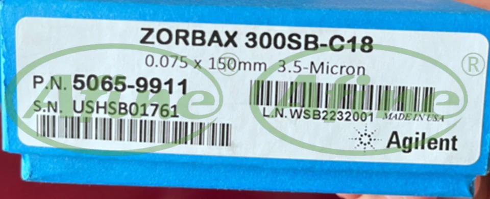 AFINE Agilent 5065-9911 ZORBAX 300SB-C18 3.5 m 0.075x150mm 역상 C18 hp호환LC 럼 안정적기술 pH