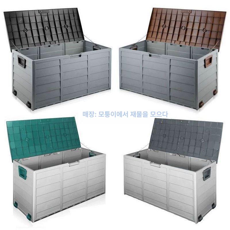 정원 수납장 베란다 다용도 테라스 간이 발코니 목재 수납함 정리 캐비넷 자외선차단 - 상세 이미지 4