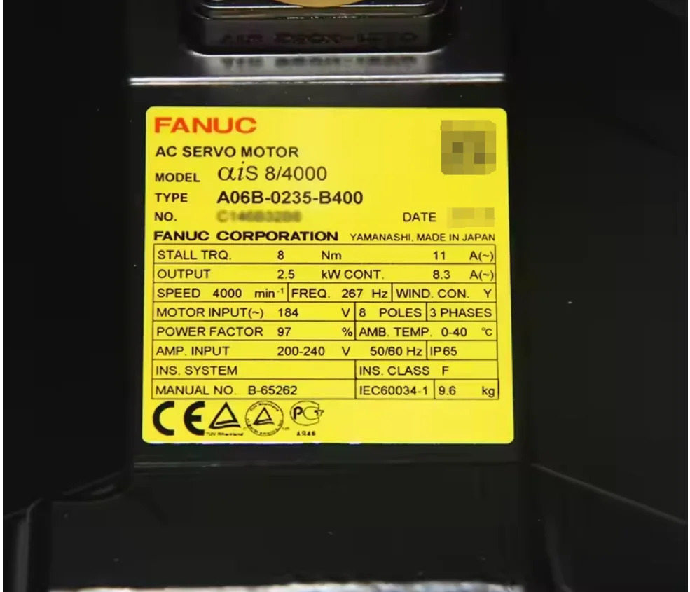 A06B-0235-B400 Fanuc AC 서보모터 리퍼 완료 A06B 0235 B400