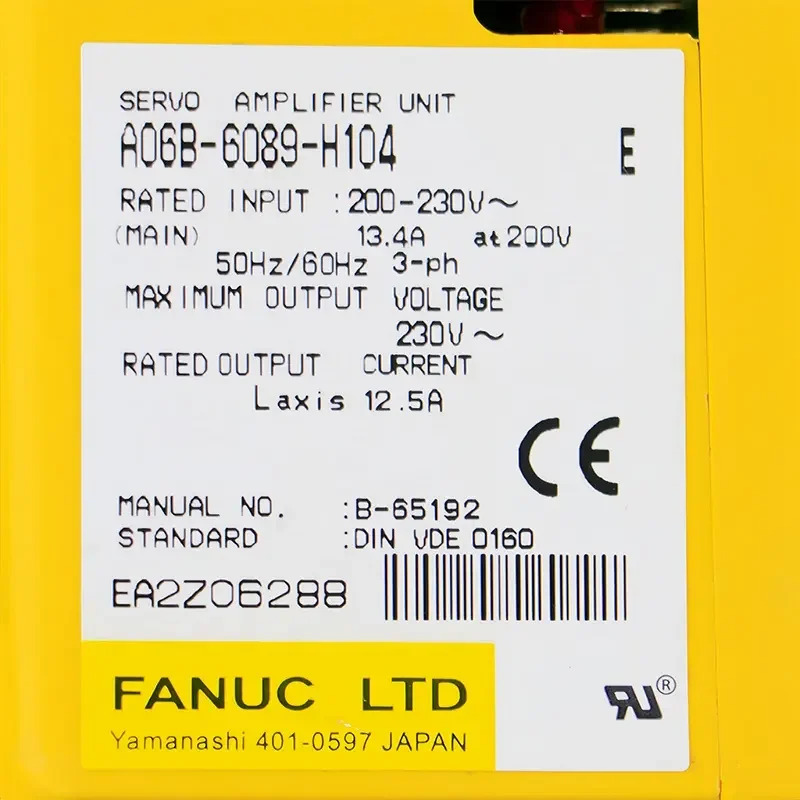 A06B-6089-H104 Fanuc 서보 드라이브 증폭기 12개월 A06B 6089 H104