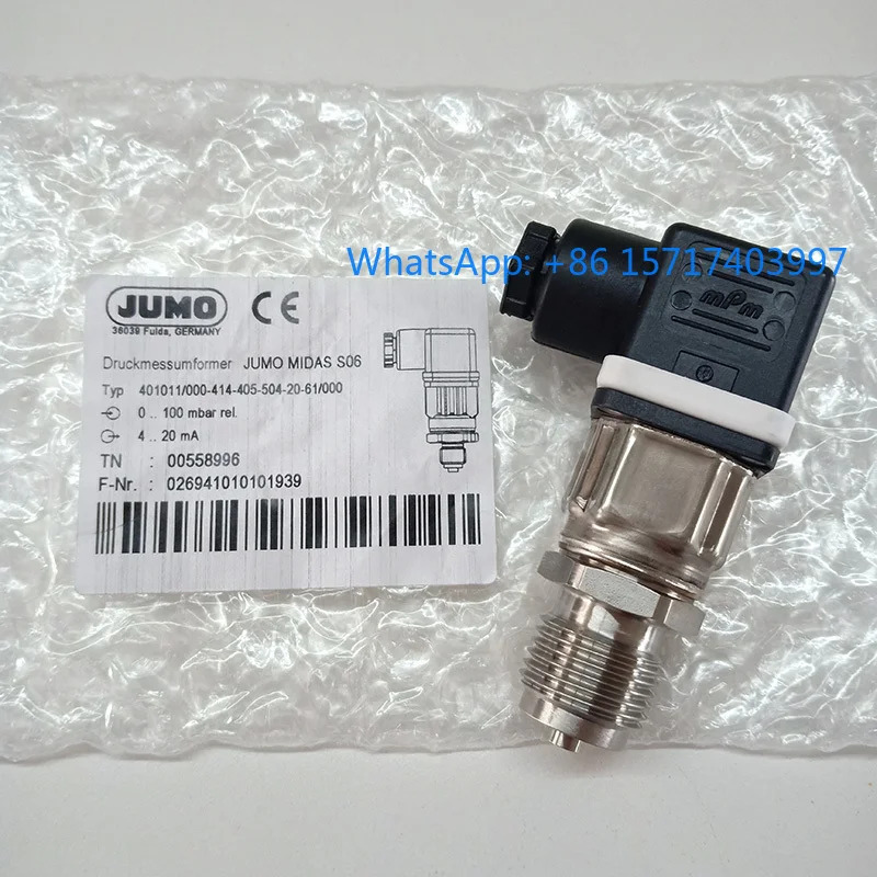 100Mbar 독일 JUMO MIDAS S06 저압 압력 트랜스미터 401011/000 TN00558996