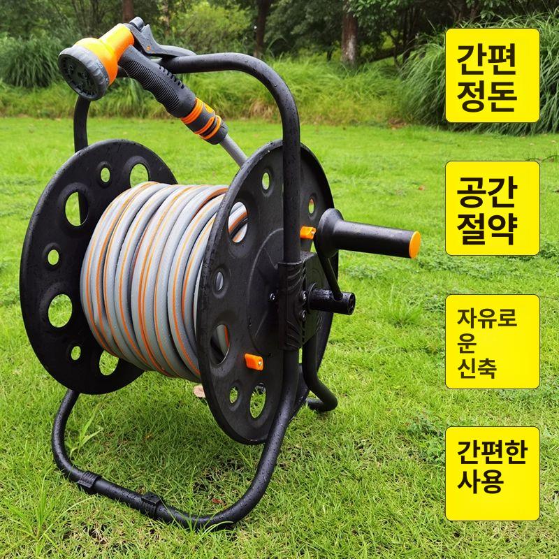 농업용 워터호스홀더 철제형 수납 호스릴 줄꼬임방지 아연도금 물호스거치대 - 상세 이미지 3