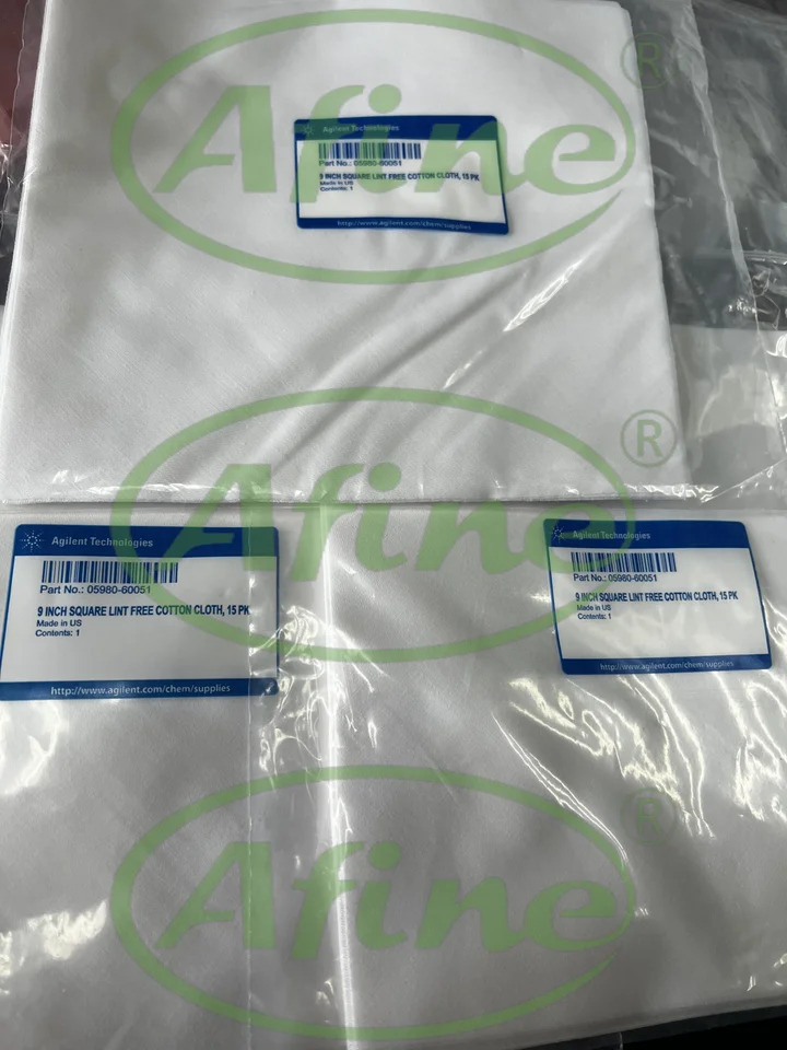 AFINE Agilent 05980-60051 면 보푸라기 없는 천 23x23 cm 15/pk GC/MS용