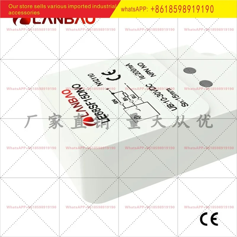 LE68SF15DNO 사각 유도 센서 DC 3선식 NPN 상시 개방형 15mm 스위치
