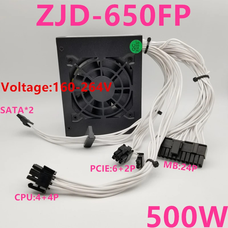Zhijidian 미니 ITX SFX A50 A60 PSU 전원공급장치 ZJD-650FP 500W 신