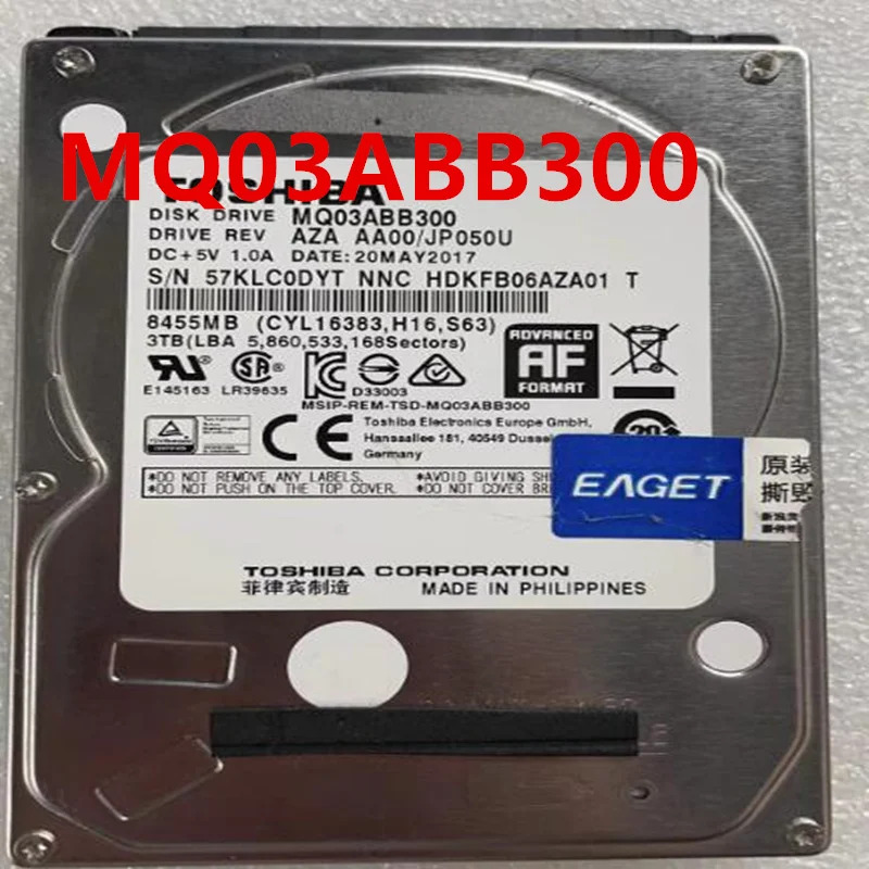 도시바호환리퍼 모바일 하드 드라이브 3TB USB3.0 2.5 인치 MQ03ABB300 G3918A