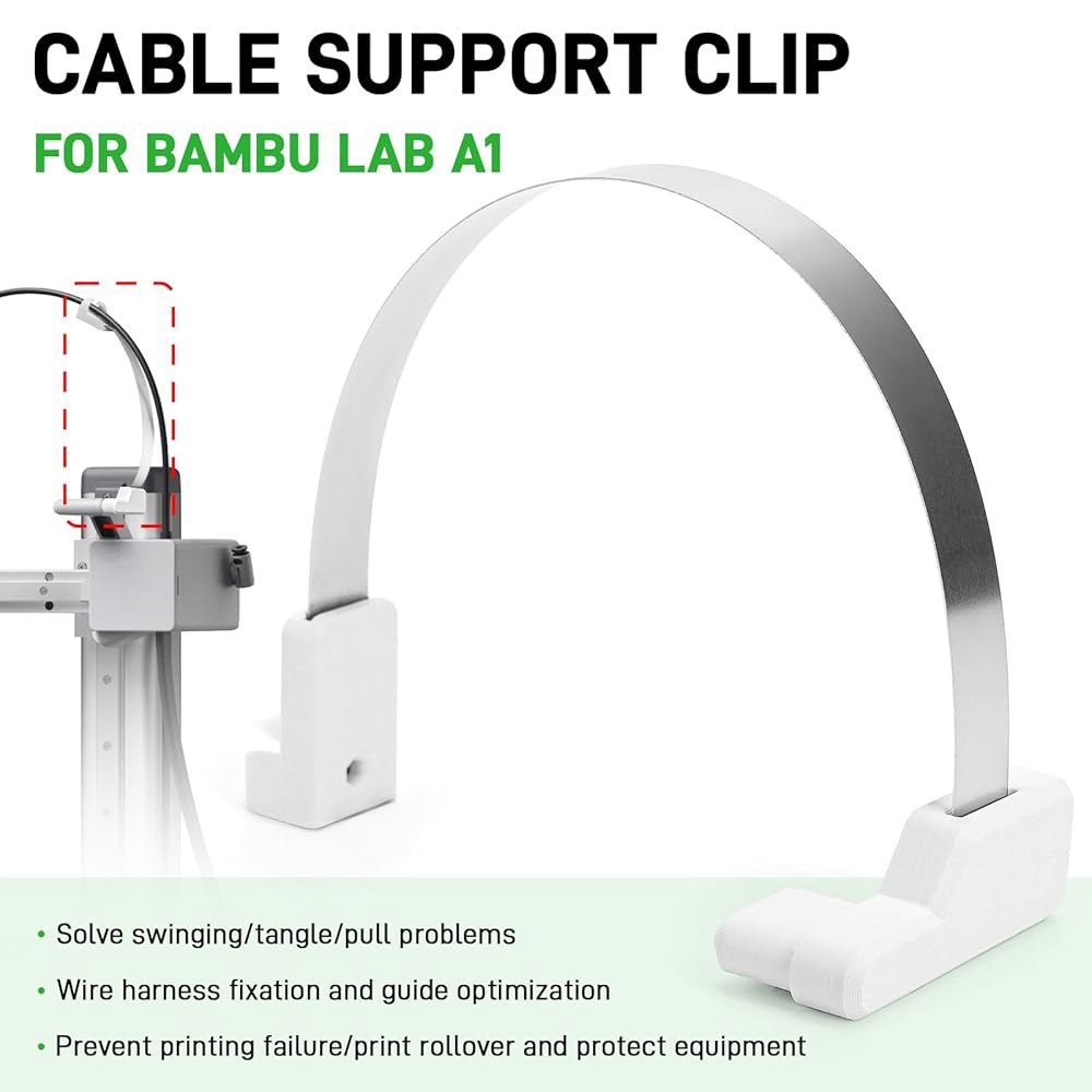 YIBEICO Bambu Lab A1 3D 프린터용 적합하지 2개, 인쇄 문제 업그레이드 관리 케이블이 A1mini에는 데이터 중에 해결(2개) 않음, 케이블 고속 튀거나 엉키거나 - 상세 이미지 3